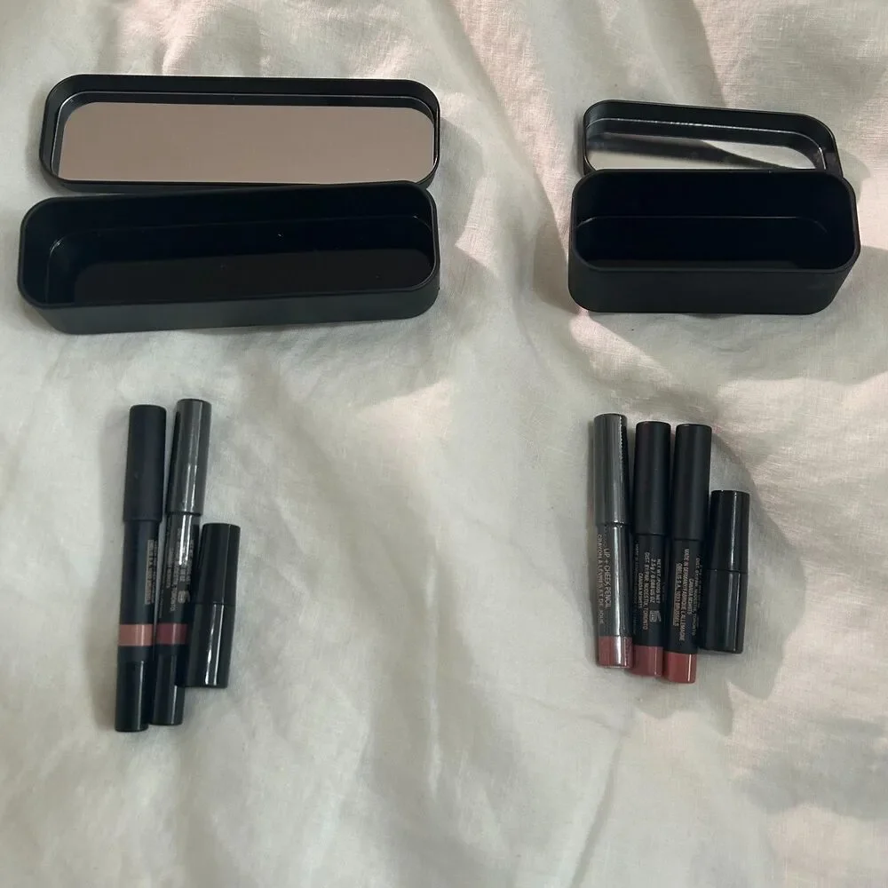Nudestix Lip & Cheek Bundle Lot | Cream Blush + Lip, Cases, Sharpener